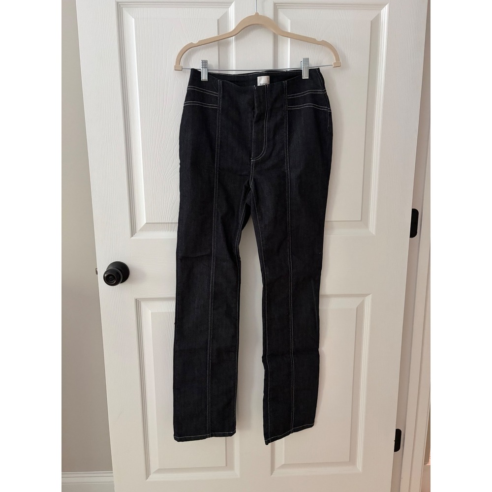 Maeve Anthropologie Colette Denim Pants Dark Wash Contrast Stitch Size 29
